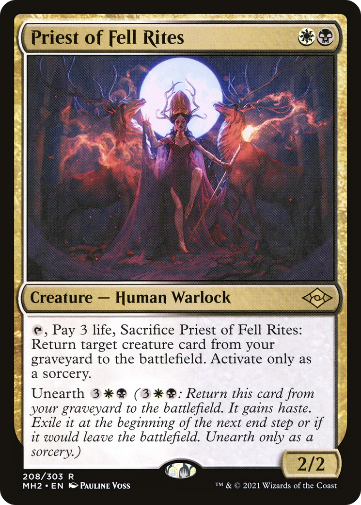 Priest of Fell Rites (MH2-208) - Modern Horizons 2 [Rare]