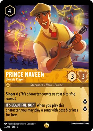 Prince Naveen - Ukulele Player (3/204) - Shimmering Skies  [Legendary]