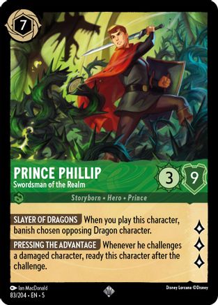 Prince Phillip - Swordsman of the Realm (83/204) - Shimmering Skies Cold Foil [Super Rare]