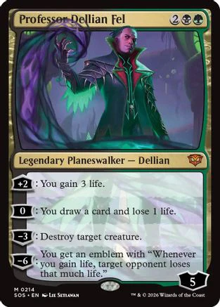 Professor Dellian Fel (SOS-214) - Secrets of Strixhaven Foil [Mythic]