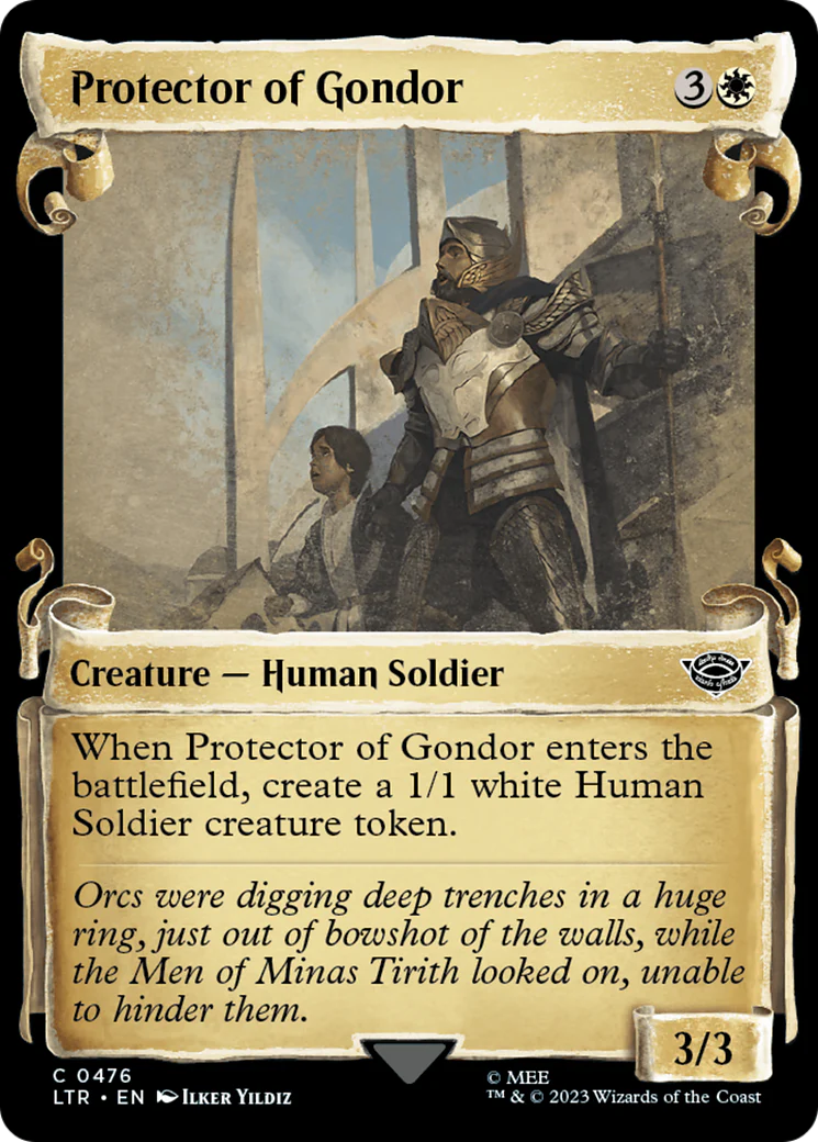 Protector of Gondor (LTR-476) - The Lord of the Rings: Tales of Middle-earth: (Showcase) Scroll Foil [Common]