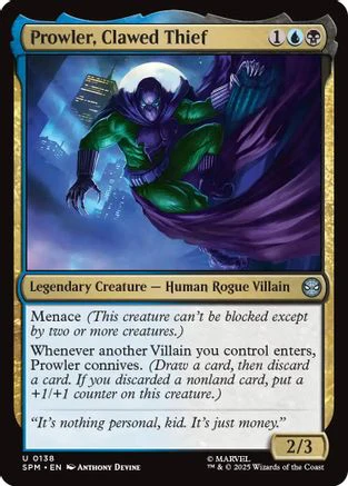 Prowler, Clawed Thief (SPM-138) - Marvel's Spider-Man Foil [Uncommon]