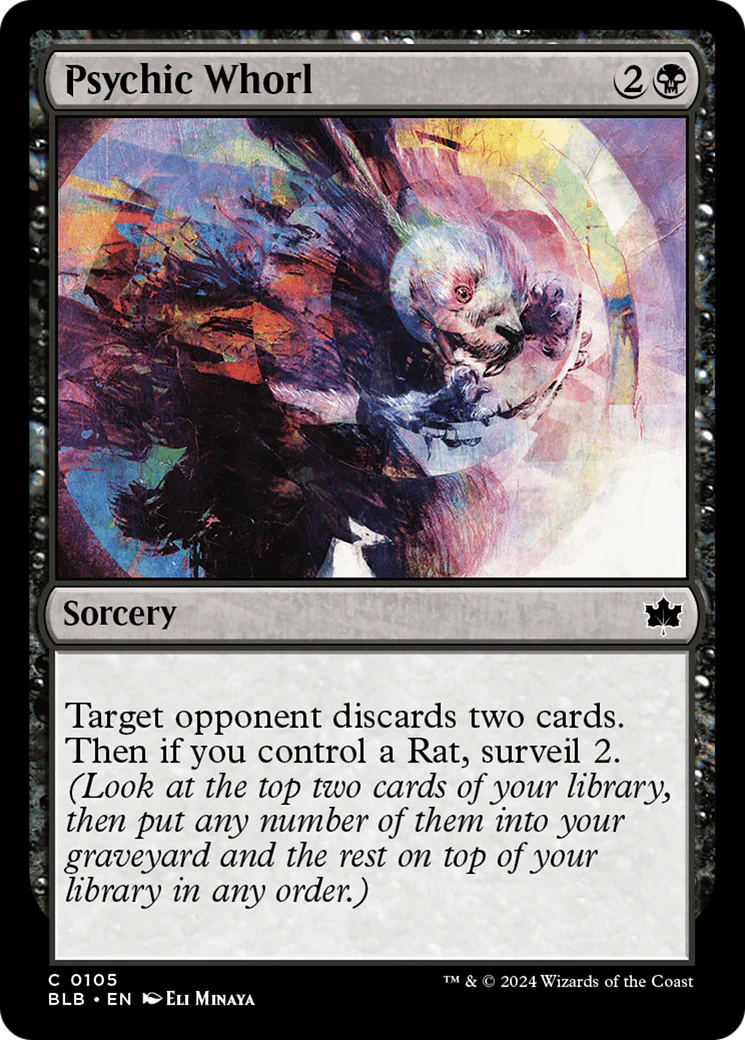 Psychic Whorl (BLB-105) - Bloomburrow Foil [Common]