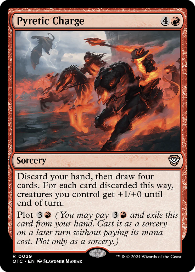 Pyretic Charge (OTC-029) - Outlaws of Thunder Junction Commander Foil [Rare]