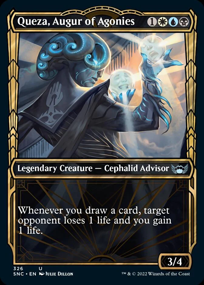 Queza, Augur of Agonies (SNC-326) - Streets of New Capenna: (Showcase) [Uncommon]