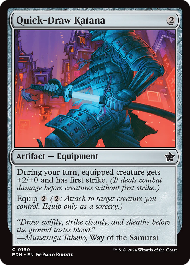 Quick-Draw Katana (FDN-130) - Foundations [Common]