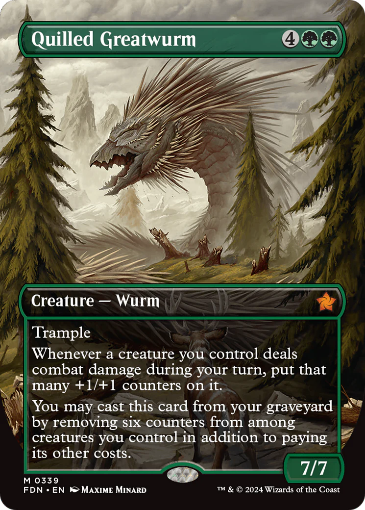 Quilled Greatwurm (FDN-339) - Foundations (Borderless) [Mythic]