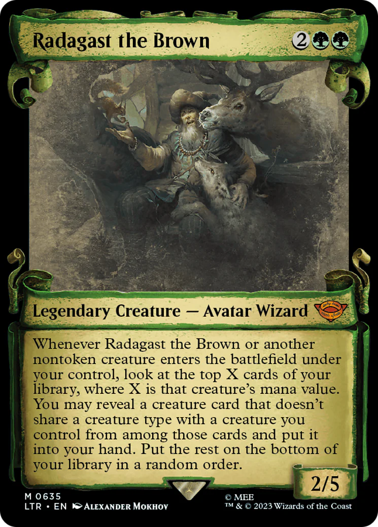 Radagast the Brown (LTR-635) - The Lord of the Rings: Tales of Middle-earth: (Showcase) Scroll Foil [Mythic]