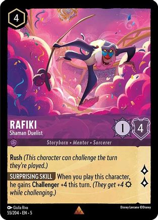 Rafiki - Shaman Duelist (55/204) - Shimmering Skies Cold Foil [Rare]