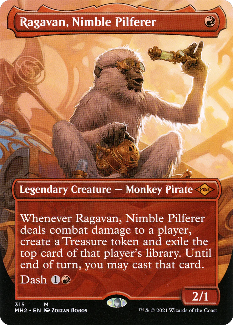 Ragavan, Nimble Pilferer (MH2-315) - Modern Horizons 2 (Borderless) [Mythic]