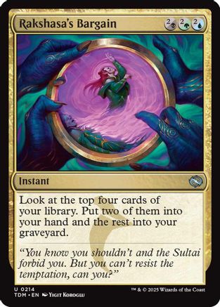 Rakshasa's Bargain (TDM-214) - Tarkir: Dragonstorm Foil [Uncommon]