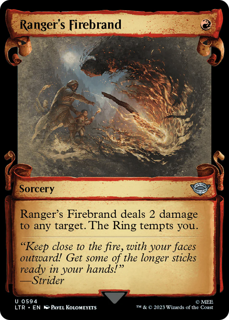 Ranger's Firebrand (LTR-594) - The Lord of the Rings: Tales of Middle-earth: (Showcase) Scroll Foil [Uncommon]