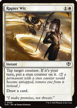Rapier Wit (SOS-028) - Secrets of Strixhaven Foil [Common]