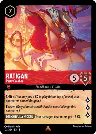 Ratigan - Party Crasher (123/204) - Shimmering Skies Cold Foil [Rare]