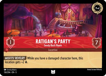 Ratigan's Party - Seedy Back Room (136/204) - Shimmering Skies Cold Foil [Uncommon]