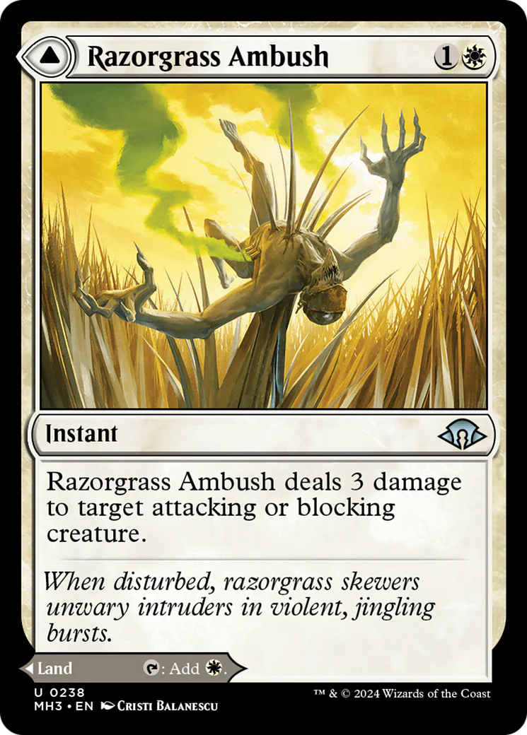 Razorgrass Ambush // Razorgrass Field (MH3-238) - Modern Horizons 3 [Uncommon]