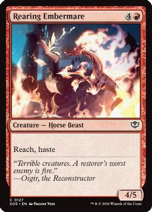 Rearing Embermare (SOS-127) - Secrets of Strixhaven Foil [Common]