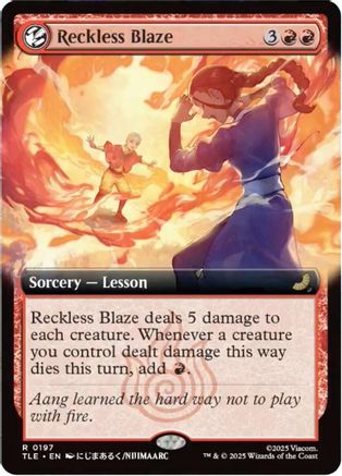 Reckless Blaze (Extended Art) (TLE-197) - Avatar: The Last Airbender: Eternal-Legal [Rare]