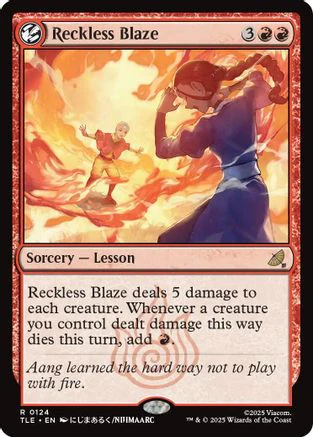 Reckless Blaze (TLE-124) - Avatar: The Last Airbender: Eternal-Legal [Rare]