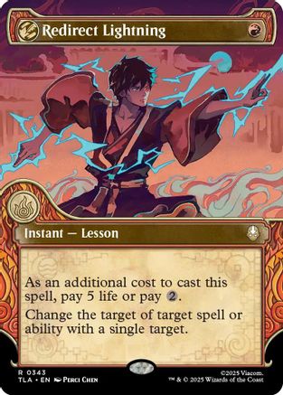 Redirect Lightning (Showcase) (TLA-343) - Avatar: The Last Airbender Foil [Rare]