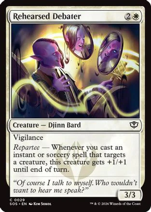 Rehearsed Debater (SOS-029) - Secrets of Strixhaven [Common]