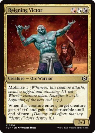 Reigning Victor (TDM-216) - Tarkir: Dragonstorm Foil [Common]