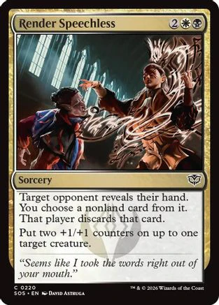Render Speechless (SOS-220) - Secrets of Strixhaven Foil [Common]