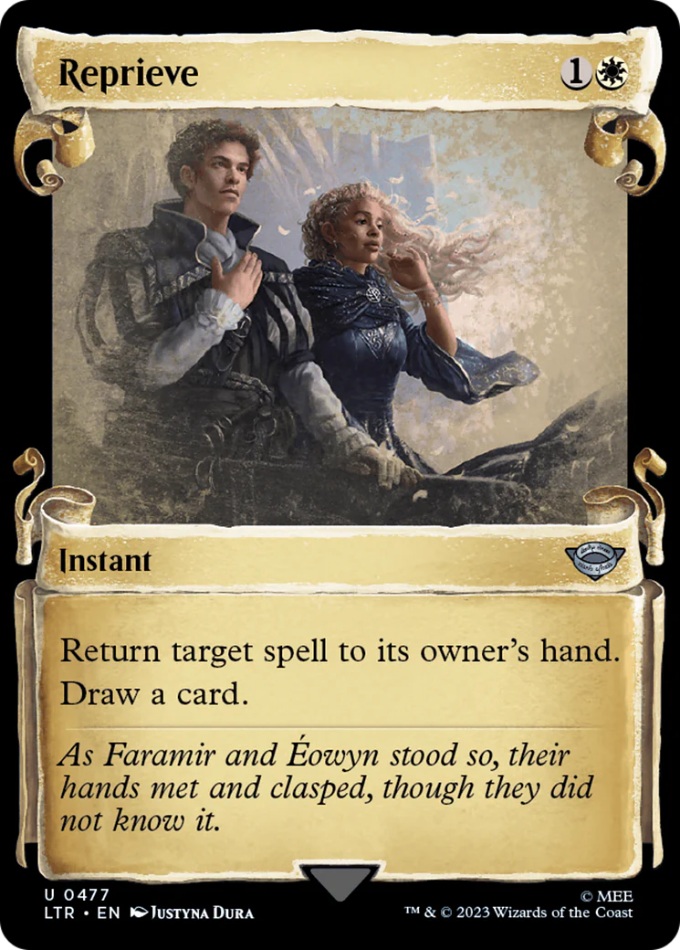 Reprieve (LTR-477) - The Lord of the Rings: Tales of Middle-earth: (Showcase) Scroll Foil [Uncommon]
