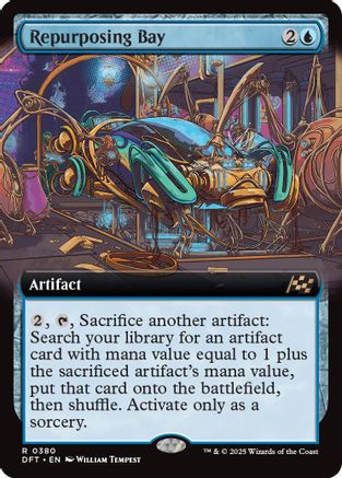 Repurposing Bay (Extended Art) (DFT-380) - Aetherdrift Foil [Rare]