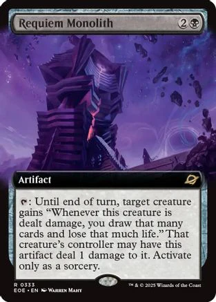 Requiem Monolith (Extended Art) (EOE-333) - Edge of Eternities Foil [Rare]