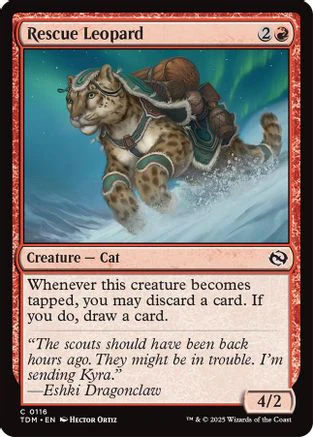 Rescue Leopard (TDM-116) - Tarkir: Dragonstorm Foil [Common]