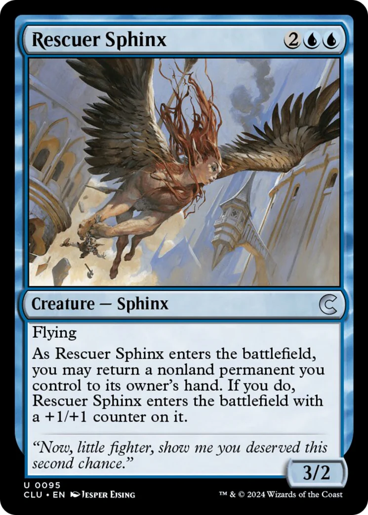 Rescuer Sphinx (CLU-095) - Ravnica: Clue Edition [Uncommon]