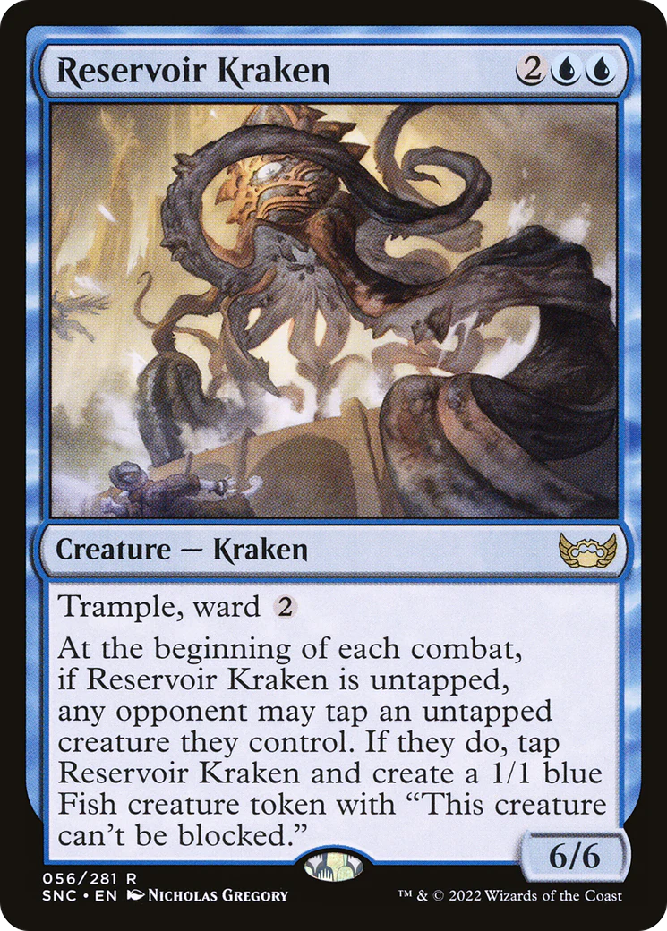 Reservoir Kraken (SNC-056) - Streets of New Capenna Foil [Rare]