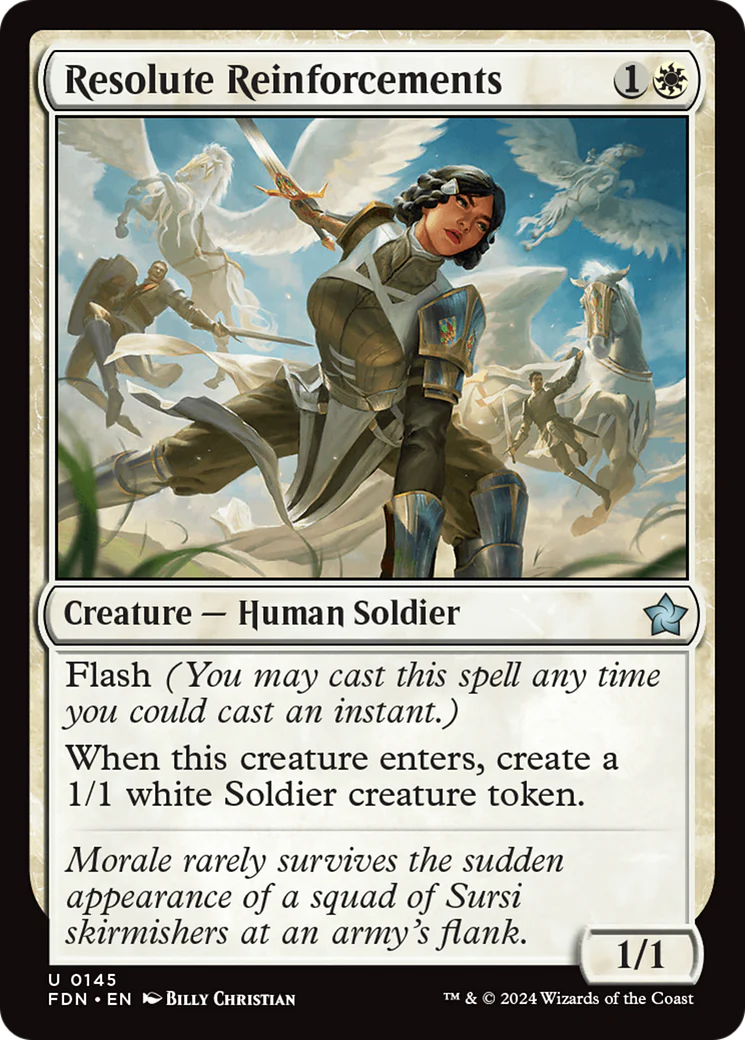 Resolute Reinforcements (FDN-145) - Foundations [Uncommon]