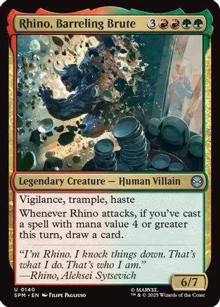 Rhino, Barreling Brute (SPM-140) - Marvel's Spider-Man Foil [Uncommon]