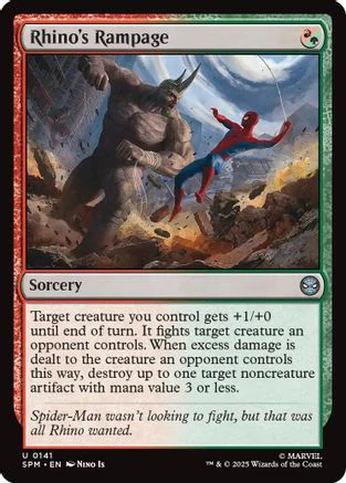 Rhino's Rampage (SPM-141) - Marvel's Spider-Man Foil [Uncommon]