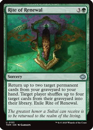 Rite of Renewal (TDM-153) - Tarkir: Dragonstorm Foil [Uncommon]