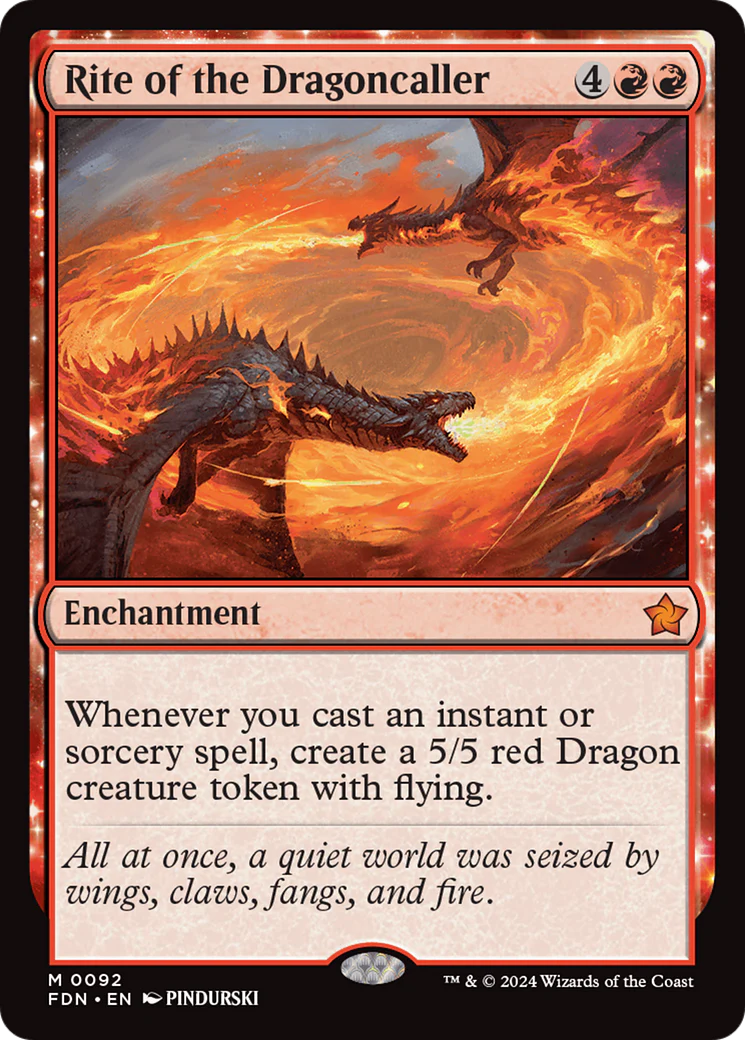 Rite of the Dragoncaller (FDN-092) - Foundations Foil [Mythic]