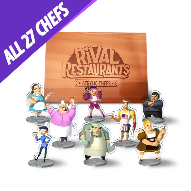 Rival Restaurants: Acrylic Chefs & Box