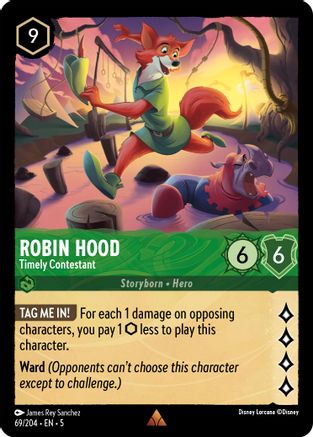 Robin Hood - Timely Contestant (69/204) - Shimmering Skies Cold Foil [Rare]