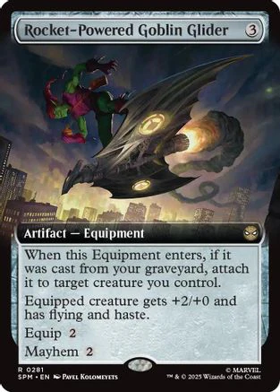 Rocket-Powered Goblin Glider (Extended Art) (SPM-281) - Marvel's Spider-Man [Rare]