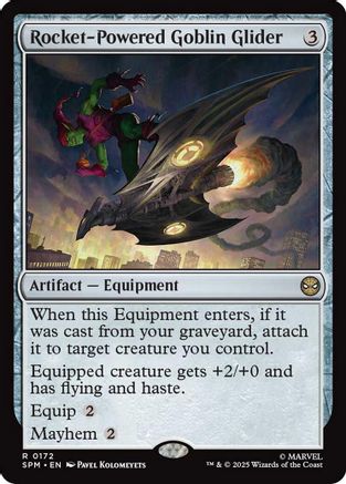 Rocket-Powered Goblin Glider (SPM-172) - Marvel's Spider-Man Foil [Rare]