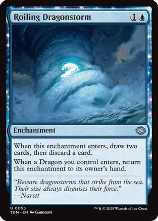 Roiling Dragonstorm (TDM-055) - Tarkir: Dragonstorm Foil [Uncommon]