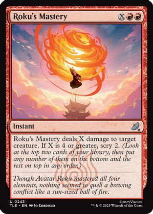 Roku's Mastery (TLE-243) - Avatar: The Last Airbender: Eternal-Legal Foil [Uncommon]