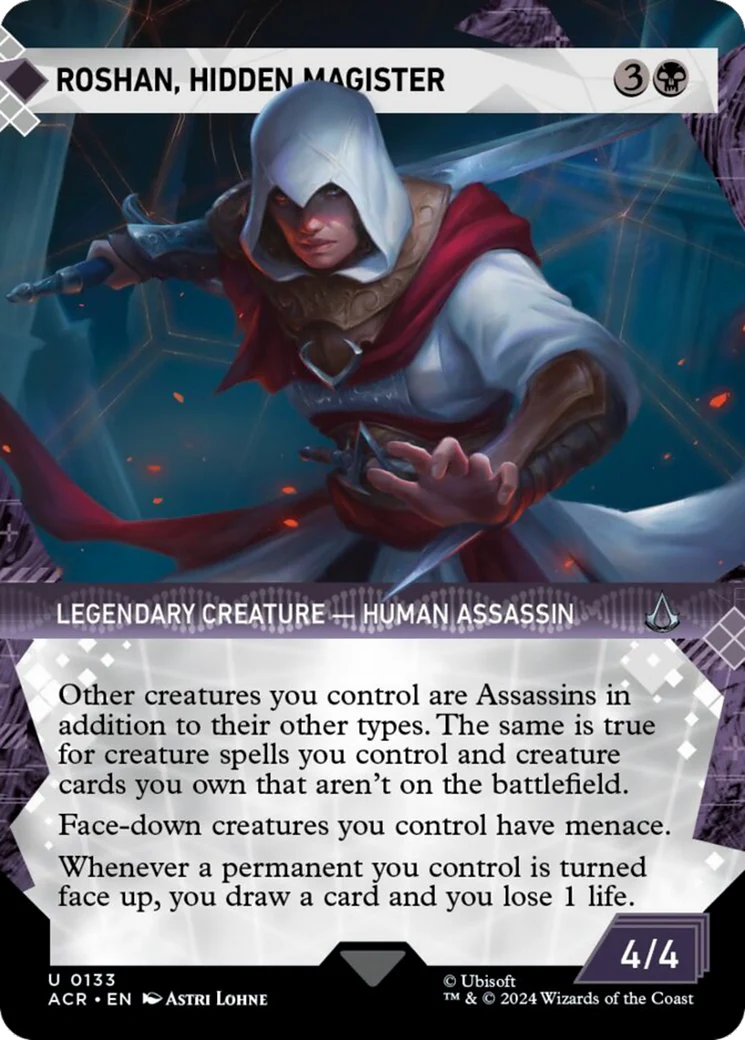 Roshan, Hidden Magister (ACR-133) - Assassin's Creed: (Showcase) (Borderless) Foil [Uncommon]