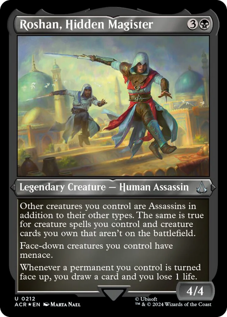 Roshan, Hidden Magister (ACR-212) - Assassin's Creed Etched Foil [Uncommon]