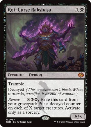 Rot-Curse Rakshasa (TDM-087) - Tarkir: Dragonstorm [Mythic]