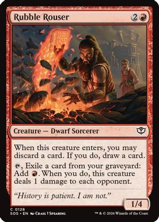 Rubble Rouser (SOS-128) - Secrets of Strixhaven Foil [Common]