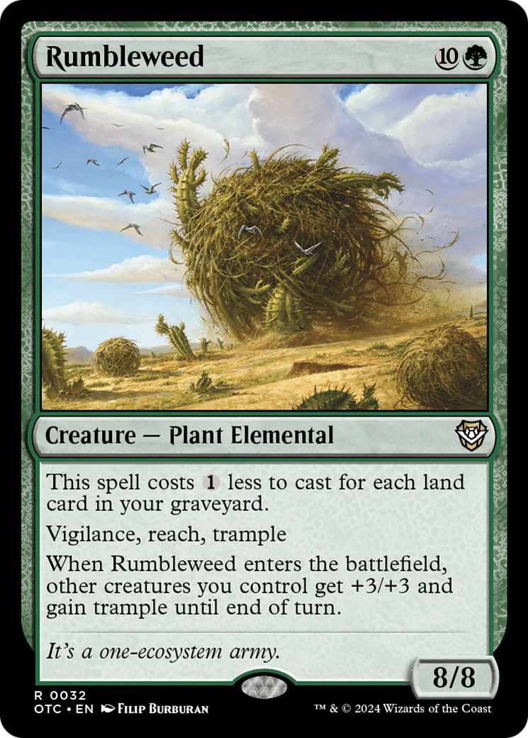 Rumbleweed (OTC-032) - Outlaws of Thunder Junction Commander Foil [Rare]