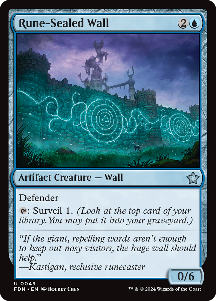 Rune-Sealed Wall (FDN-049) - Foundations Foil [Uncommon]